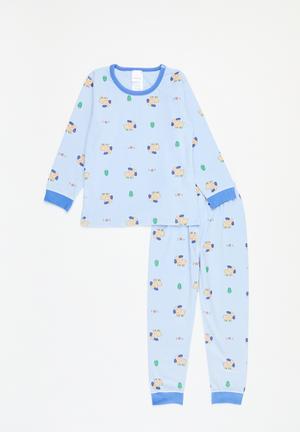 Calvin Klein Kids 4-piece Pajamas, Black or Blue