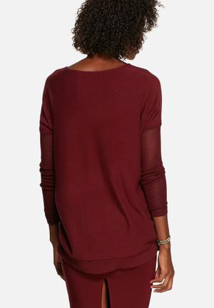 burgundy tops ladies