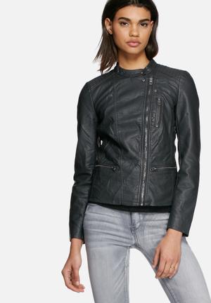 Freya faux leather biker jacket