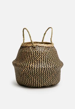 Zigzag small belly basket