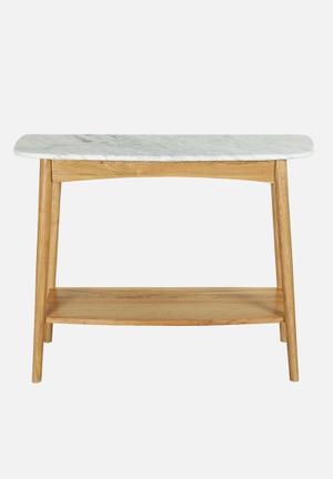 Oia marble console table
