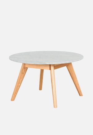 Oia marble round coffee table