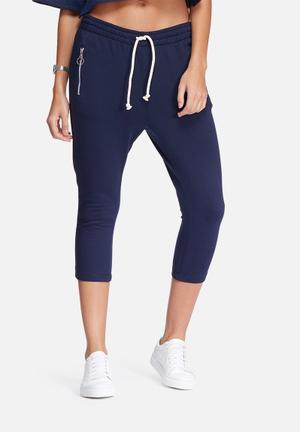 Cropped zip pocket joggers