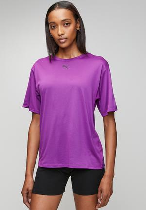W Tad Essential Relaxed Tee Plum Wine - Plum Wine