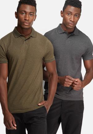 2 Pack muscle fit polo