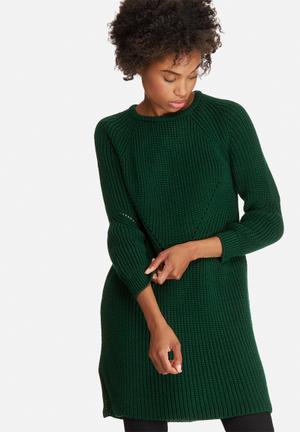 Stitch detail knitwear dress