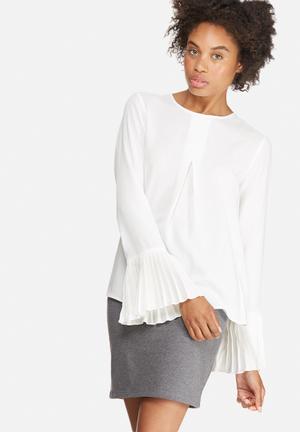 Pleat front blouse