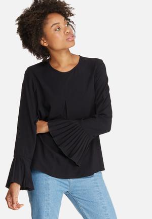 Pleat front blouse