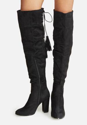 Over the knee lace-up boot