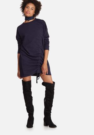 Ruched sweat dress