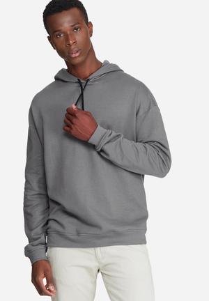 Oversized drop shoulder pullover hoodie sweat