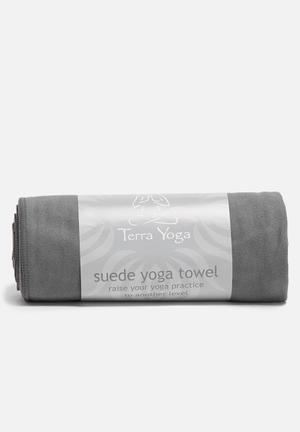 Suede yoga towel
