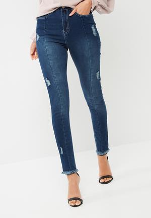 Sinner high waisted ripped skinny jeans