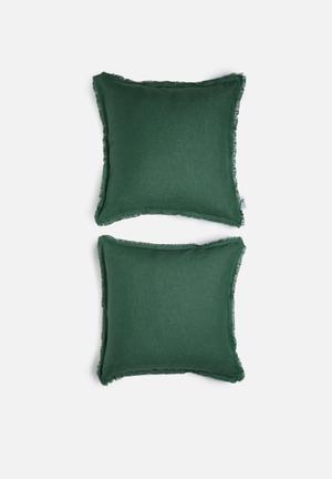 Linen cushion cover set