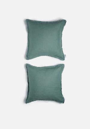 Linen cushion cover set