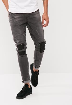 Trench skinny jeans