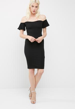 Bardot bodycon midi dress