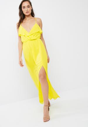 Ruffle cami maxi dress