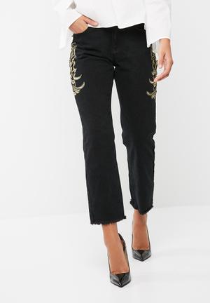 Wrath baroque floral mom jeans