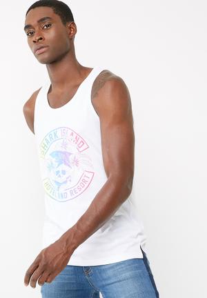 Printed tail hem vest