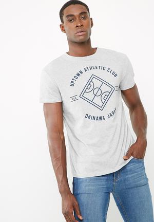 Uptown athletic print crew neck tee