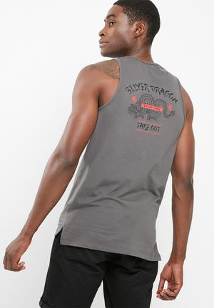 Printed tail hem vest