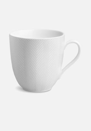 Herringbone textured mug