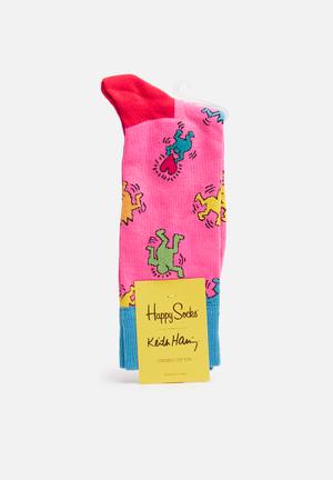 Keith Haring dancing socks