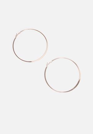 Hoop earrings - rose gold