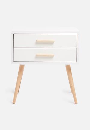 Alva pedestal - white & natural