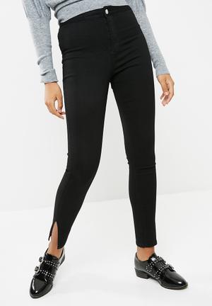Vice high waisted side split skinny jeans