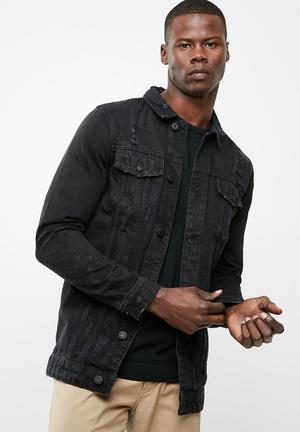 Rocker denim long jacket