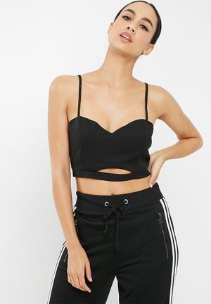 Crepe cut out bralet