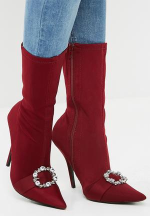 Stiletto boot - burgundy