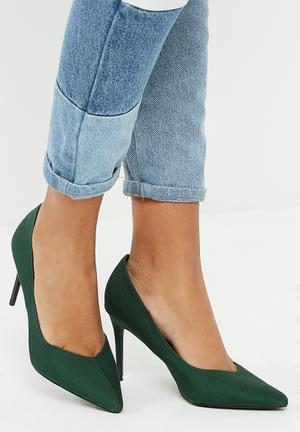 Pointed stiletto heel - green