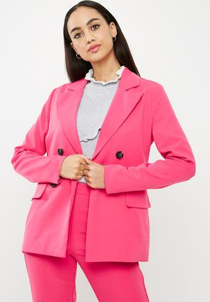 Shoulder pad blazer - pink