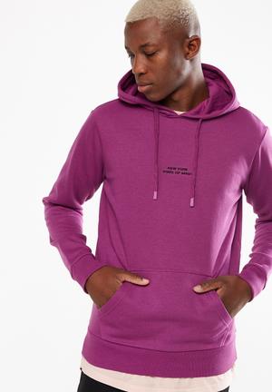 Fleece pullover hoodie  - purple