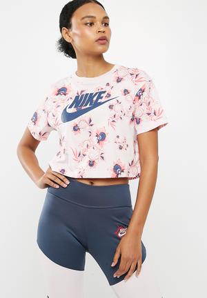 Cropped floral tee