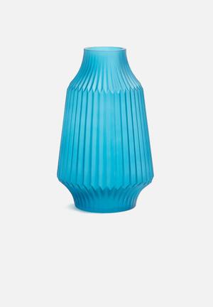 Stripes vase - blue 