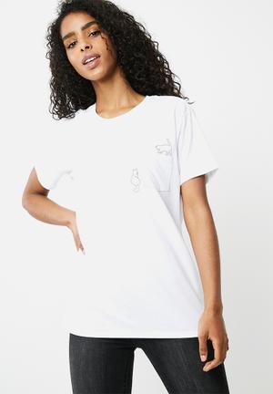 Tbar fox graphic t-shirt - white