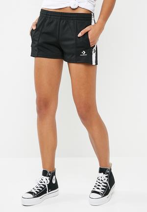Chevron track shorts - black 