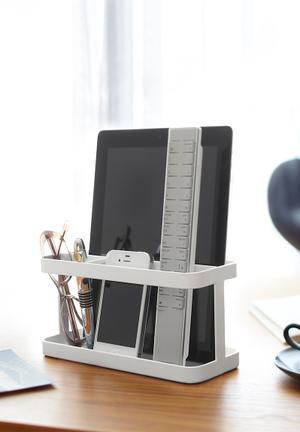Tower tablet & remote control rack - white