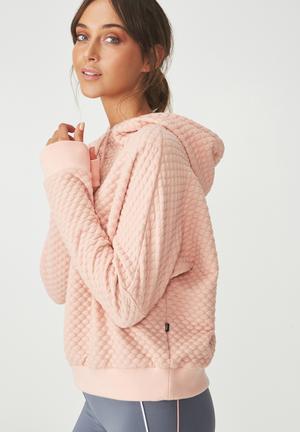 Bubble fleece long sleeve top - pink 