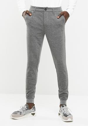 Stripe casual pants - grey
