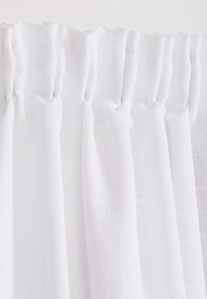 Taped lined curtain - white 