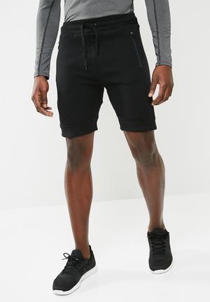 Panel gym sweat shorts - black 