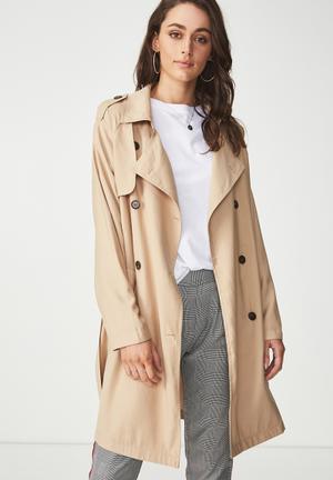 Soft mid trench - beige