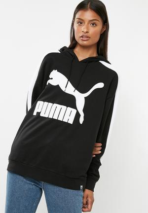 Classics logo T7 hoodie - black
