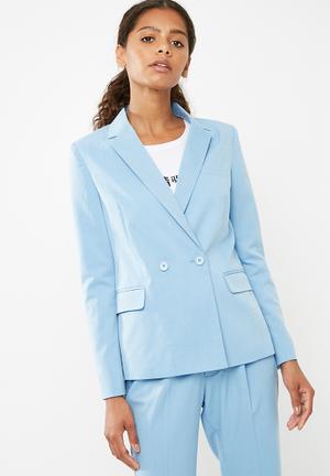 Double breasted suit jacket - blue