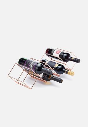 Stackable wine rack - copper finish
